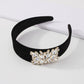 F3758 Exaggerated velvet rhinestone headband baroque personality retro hair accessories fashion street photography creative headband