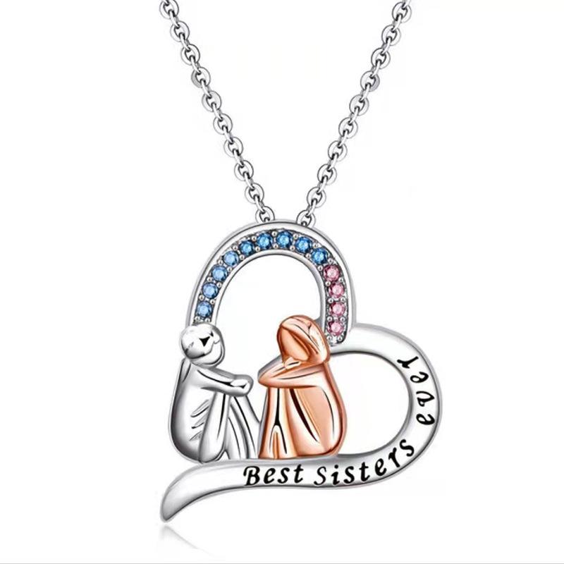 Clavicle Chain Pendant Necklace Female Niche Design Sister Letter Love Necklace Accessories
