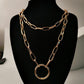 Necklace Jewelry Personality Punk Hip-Hop Alloy Peach Heart Multi-layer Thick Chain Sweater Chain Necklace Female
