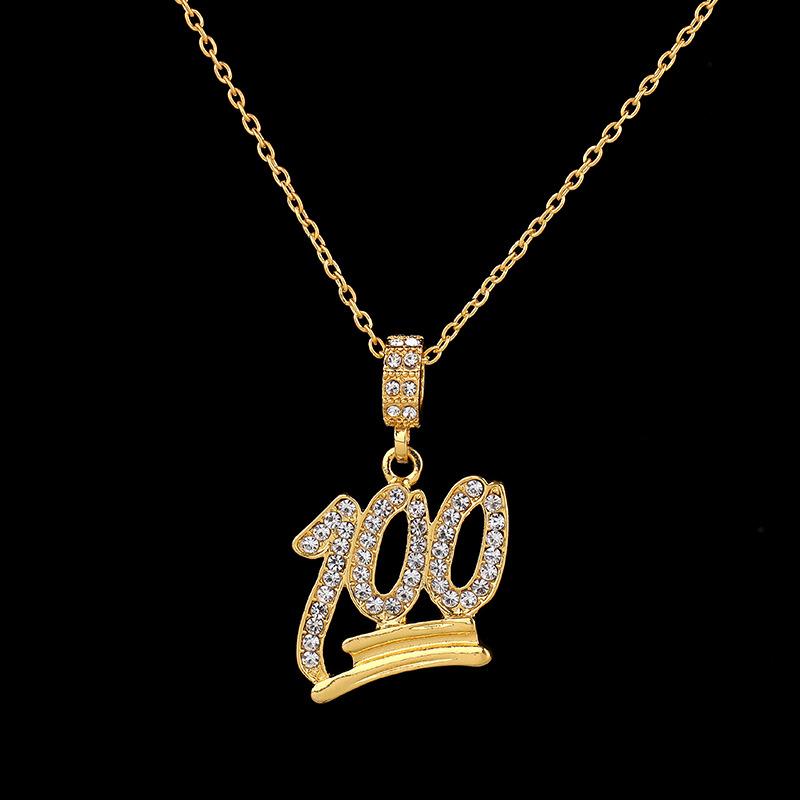 Jewelry fashion trend hip-hop necklace men's unisex diamond 1 points pendant necklace