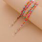 Jewelry ladies color rice bead glasses chain personality temperament trend pearl mask accessories