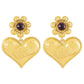 E11131 French retro palace pearl flower earrings baroque niche symbol simple love earrings
