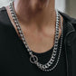 Jewelry Versatile Set Beads Handmade Necklace Personality Asymmetric Hip-Hop Geometric Chain Necklace