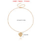 Jewelry ins simple and beautiful clavicle chain micro-inlaid diamond geometric love pendant necklace female accessories