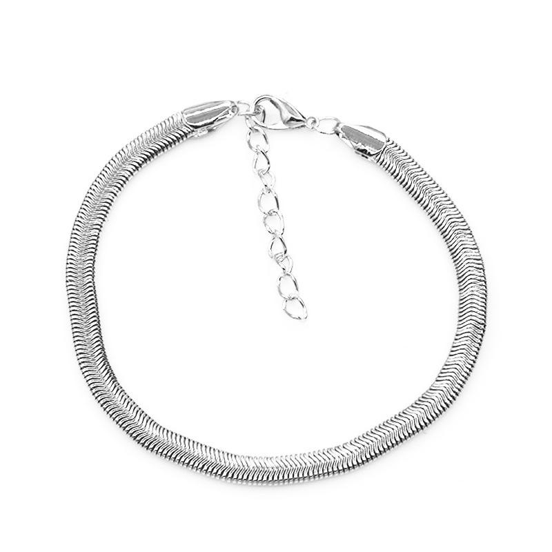 Metal Chain Fine Fish Scale Anklet Snake Bone Chain Bracelet Jewelry