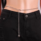 Versatile metal fashion waist chain popular ball pendant belt youth student belt dress girdle