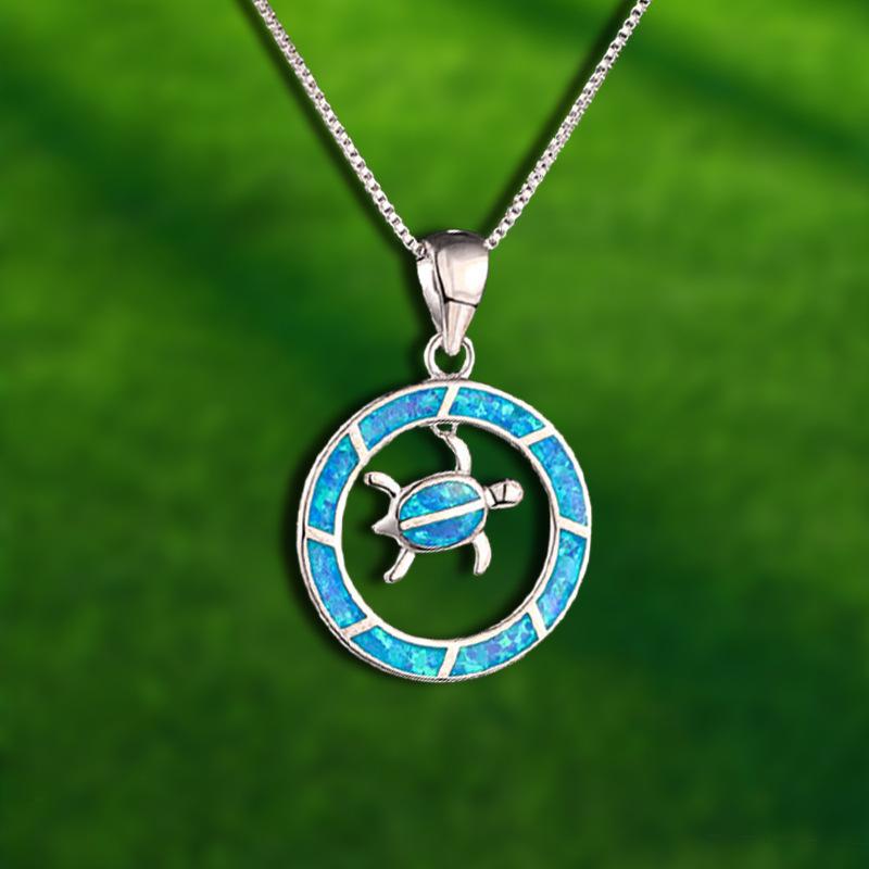 Fashion Circle Turtle Necklace Female Trend Simple Small Animal Clavicle Chain Jewelry