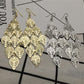 Strawberry metal sheet female earrings earrings rhombus string long ear hanging street stall accessories