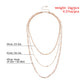 Jewelry multi-element temperament round bead snake bone necklace punk multi-layer fashion metal chain necklace