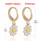 Jewelry Fashion Mini Geometric Oil Drip Flower Earrings Earrings High-end Niche Earrings