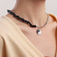 Jewelry punk little angel sweet cool dripping oil Tai Chi gossip necklace women's necklace does not fade