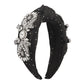 F3929 exaggerated headband women's wide-brimmed rhinestone temperament geometric hairpin baroque knotted retro headband