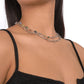 N176 Niche Hip Hop Design Necklace Colorful Resin Eye Personality Necklace Double Stacked Necklace