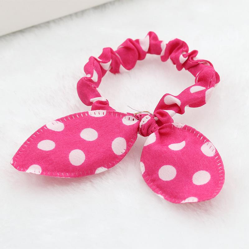 Rabbit Ears Hair Ring Bow Knot Hair Rope Hair Accessories Cute Playful Wave Nodding Flowers