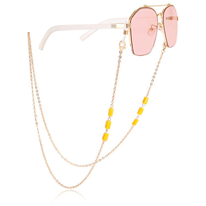 Fashion popular mask hanging chain glasses chain necklace acrylic resin mask chain