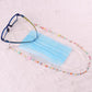 Colorful rice beads gravel decoration imitation pearl mask lanyard anti-slip chain glasses hanging chain