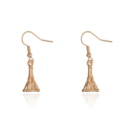 Simple, cheap and exquisite alloy iron tower party exclusive boutique lady personality earrings