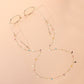 Jewelry Fashion Color Rhinestone Gemstone Glasses Chain Versatile Metal Lightning Pendant Glasses Accessories
