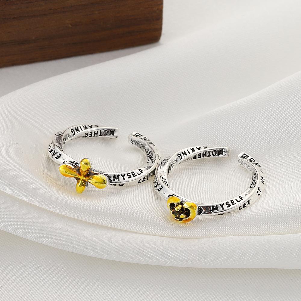 ins Mobius love ring retro fashion niche design cross opening index finger ring female