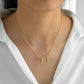 INS fashion simple irregular size circle double ring interlocking necklace street fashion jewelry