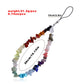 ins colorful gravel turquoise mobile phone chain hand-woven wire rope mobile phone lanyard mobile phone shell pendant pendant