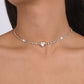 N1644 Jewelry Rhinestone Heart Temperament Single Layer Necklace Fairy Spirit Fairy Spirit Net Red Popular Necklace