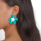 1661 Small Fresh Flower Stud Earrings Acrylic Plate Fashion Contrasting Color Earrings Casual Holiday Earrings