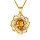 Jewelry Pendant Necklace Female Niche Design Sense Fashion Flower Sapphire Clavicle Chain Accessories