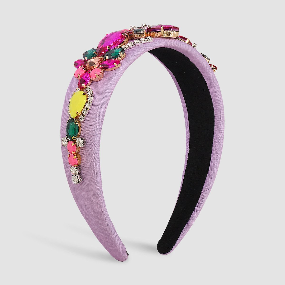 F4163TikTok Exaggerated Baroque Water Drop Drill Headband Light Luxury Dazzling Personality Headband