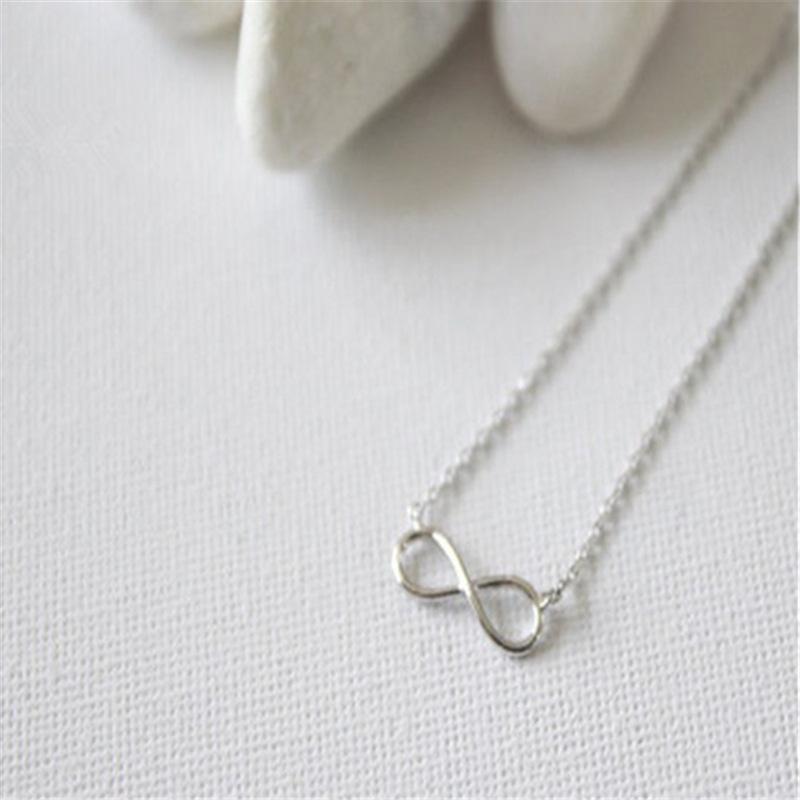 Jewelry Simple Lucky 8 Necklace Clavicle Chain Necklace Women