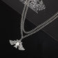 Creative multi-layer bat necklace Halloween gift gothic retro clavicle chain funny exaggerated accessories
