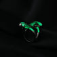 Fashion simple silver ring luminous lizard ring retro versatile domineering punk personality trend