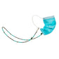 Fashion simple turquoise beaded flower mask chain necklace ins resin chain jewelry female