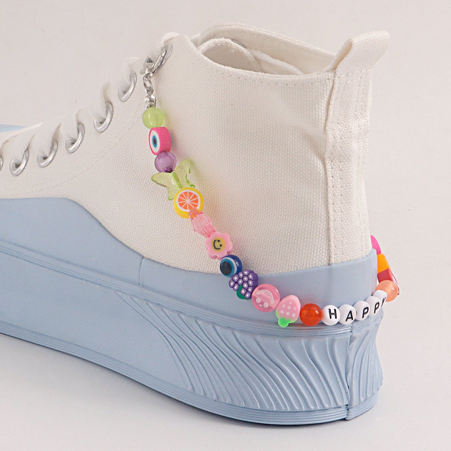 Jewelry Bohemian multi-element HAPPY letter soft pottery foot decoration female trend creative shoe chain