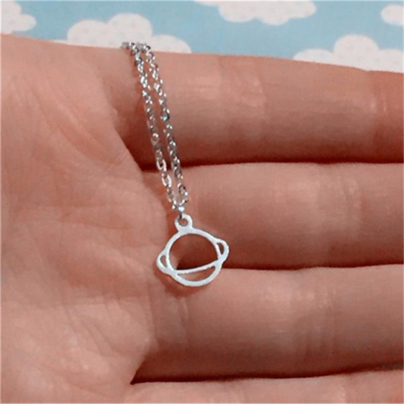 Necklace Simple Fashion Personality Planet Clavicle Chain Globe Pendant Necklace