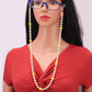 Mask anti-drop hanging chain smiling face yellow hanging neck mask rope anti-lost necklace glasses chain dual-use
