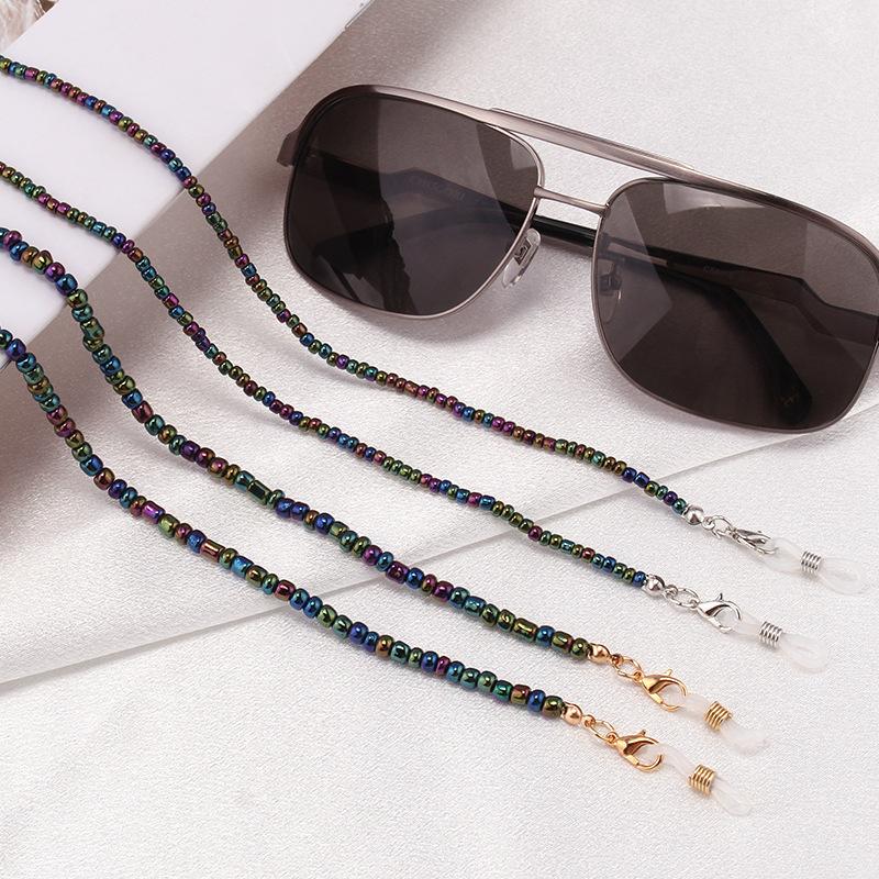 Jewelry multifunctional glass rice bead glasses fixed rope ladies mask mask dual-use chain