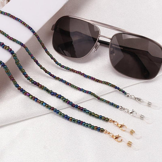Jewelry multifunctional glass rice bead glasses fixed rope ladies mask mask dual-use chain
