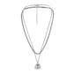 Fashion Simple Personality Men's Double Cuban Chain Triangle Crescent Pendant Trend Necklace
