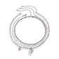 Jewelry Sweet Cool Pink Diamond Peach Heart Pendant Rice Bead Necklace Simple Diamond Chain Clavicle Necklace