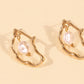 E8368 fashion style niche irregular pearl earrings earrings feminine elegant earrings fashion