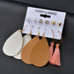 Pop Leather Earrings Bohemian Tassel Love Pearl Combination Set Earrings 6 Pieces Set