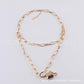 Personality Punk Hip-Hop Jewelry Lock Double Thick Chain Sweater Chain Geometric Retro Necklace