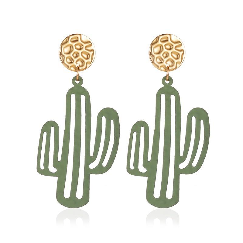 Popular Earrings Temperament Net Red Cute Cactus Earrings Harajuku Personality Exaggerated Cartoon Earrings Female