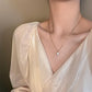 ins single diamond necklace women's fashion light luxury niche design sense pendant clavicle chain temperament simple necklace