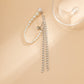 Jewelry Design Metal Tassel Chain Earrings Cold Personality Pearl Sweet Cool Ear Bone Clip