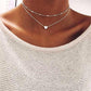 Multi-layer peach heart necklace love collarbone chain necklace jewelry models