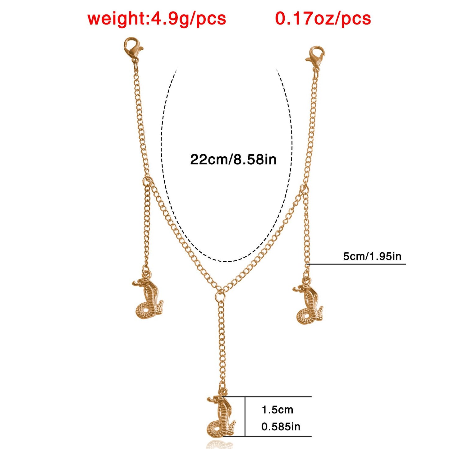 Jewelry cool metal seahorse tassel pendant pants bag accessories ins temperament all-match pants bag chain female
