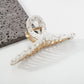 F436 Elegant Metal Plate Hair Shark Hairpin Frosty Resin Texture French Lazy Clipper Female