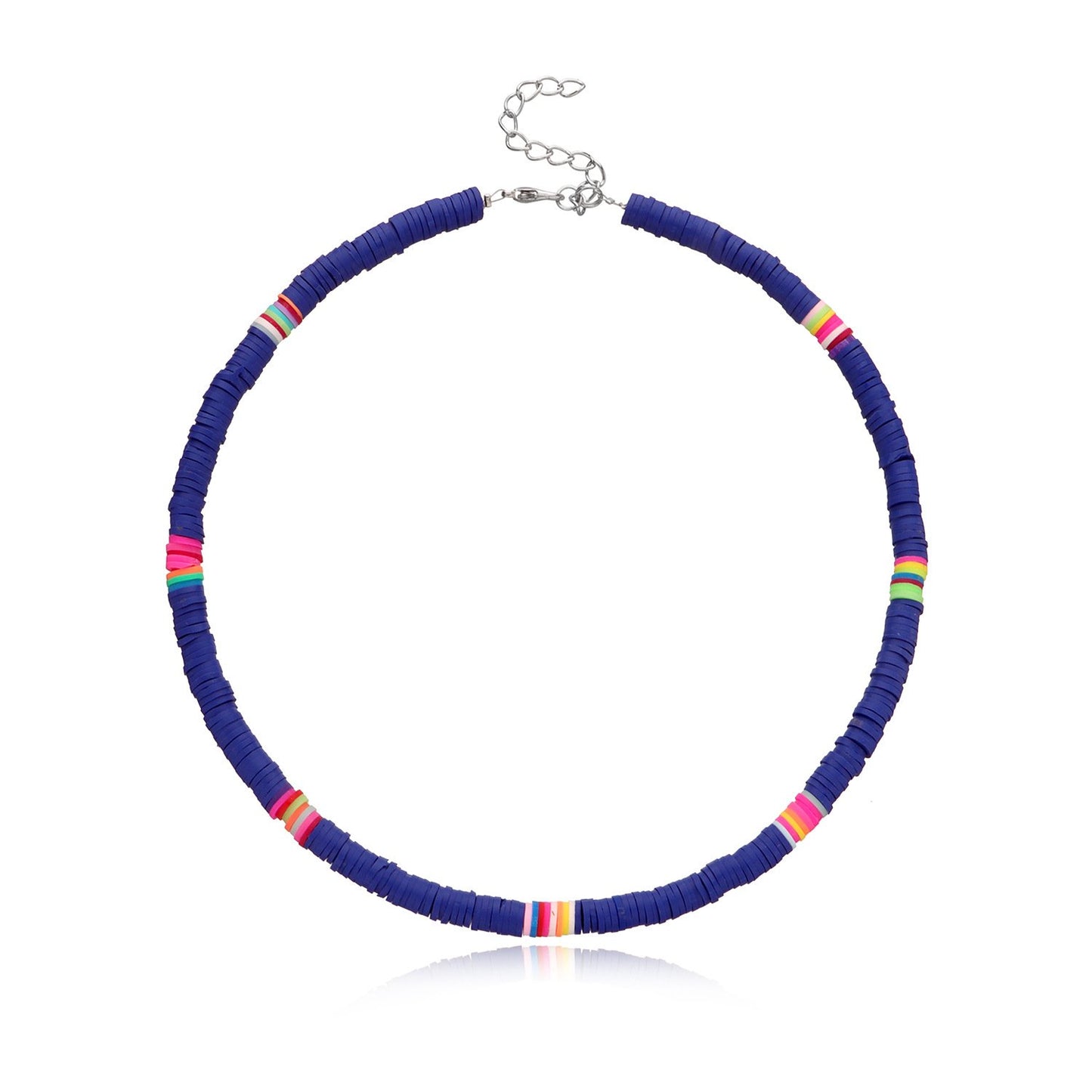 Jewelry casual color soft pottery choker necklace female fashion 6mm disc necklace necklace necklace